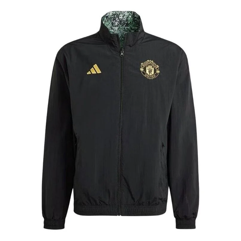 adidas Manchester United Stone Roses Anthem Jacket Asia Sizing 'Black' IP9186 - 1