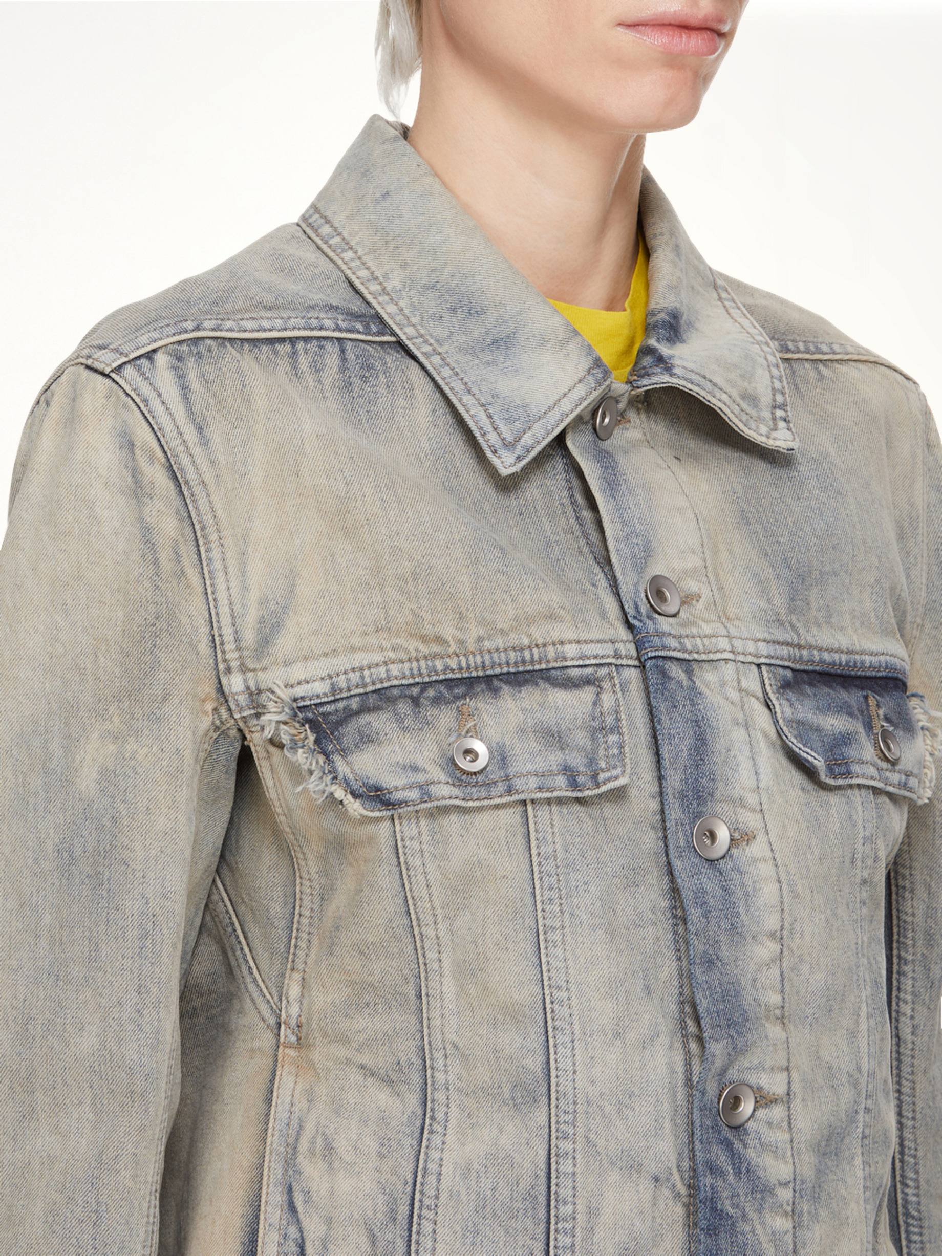 Trucker Worker Jacket in Mineral Pearl - 3