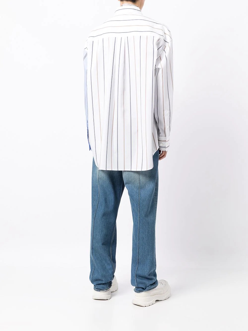 vertical-stripe long-sleeve shirt - 4