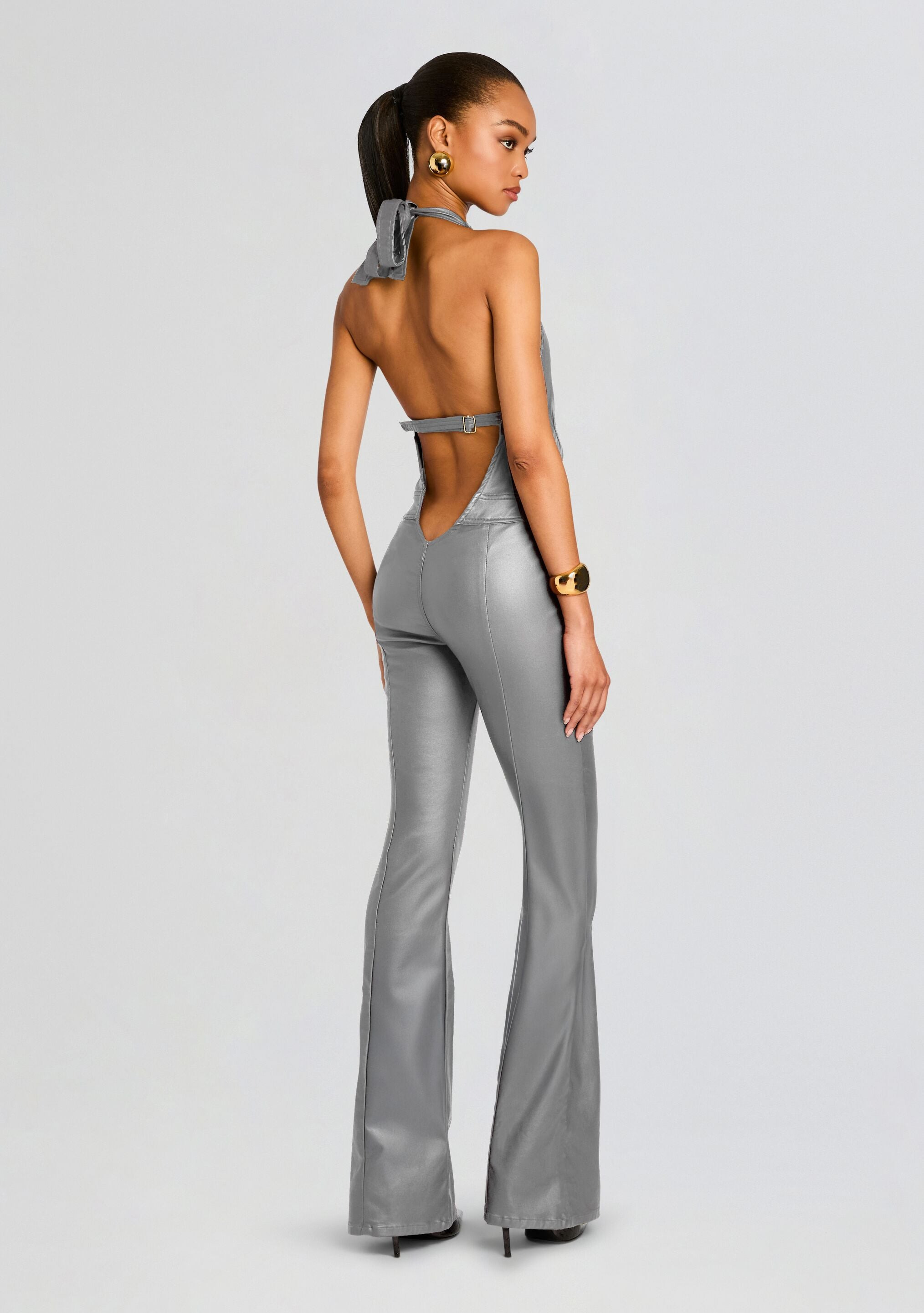 CYNTHIA COATED DENIM JUMPSUIT - 5