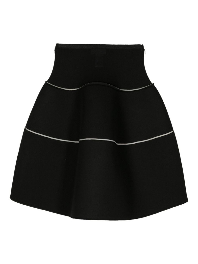 MELITTA BAUMEISTER A-line contrast-stitching skirt outlook