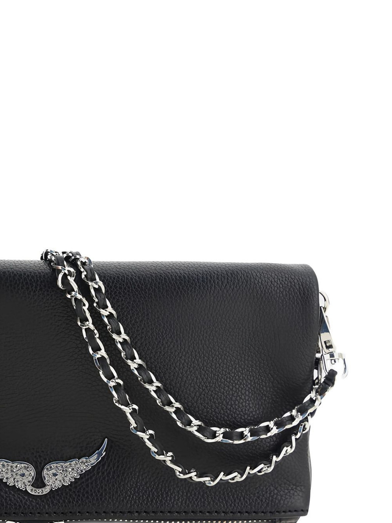 grained leather logo-detail shoulder bag 4