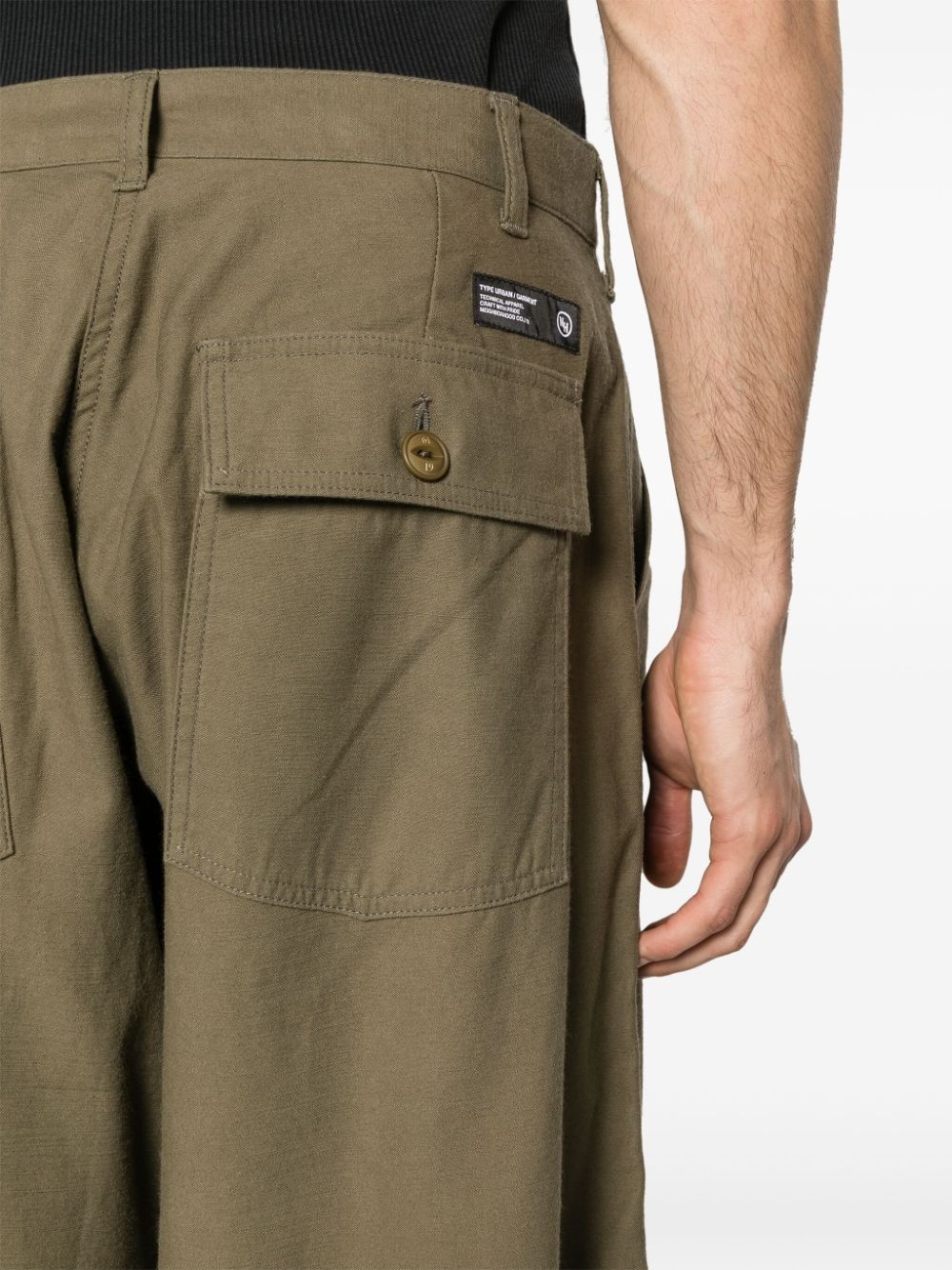 wide-leg cotton trousers - 5
