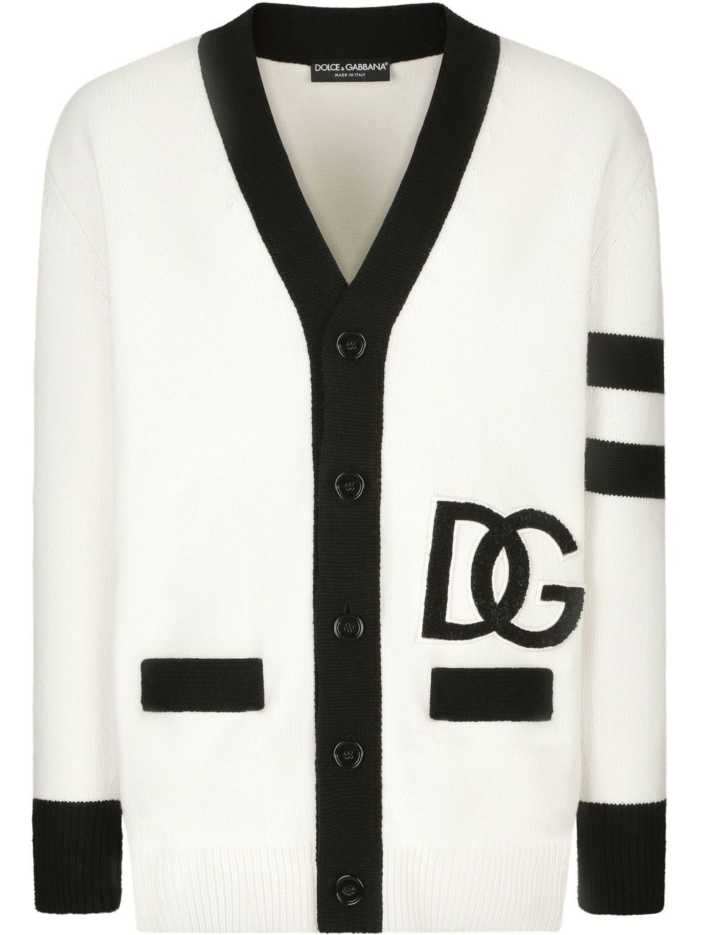 DG logo wool cardigan - 1