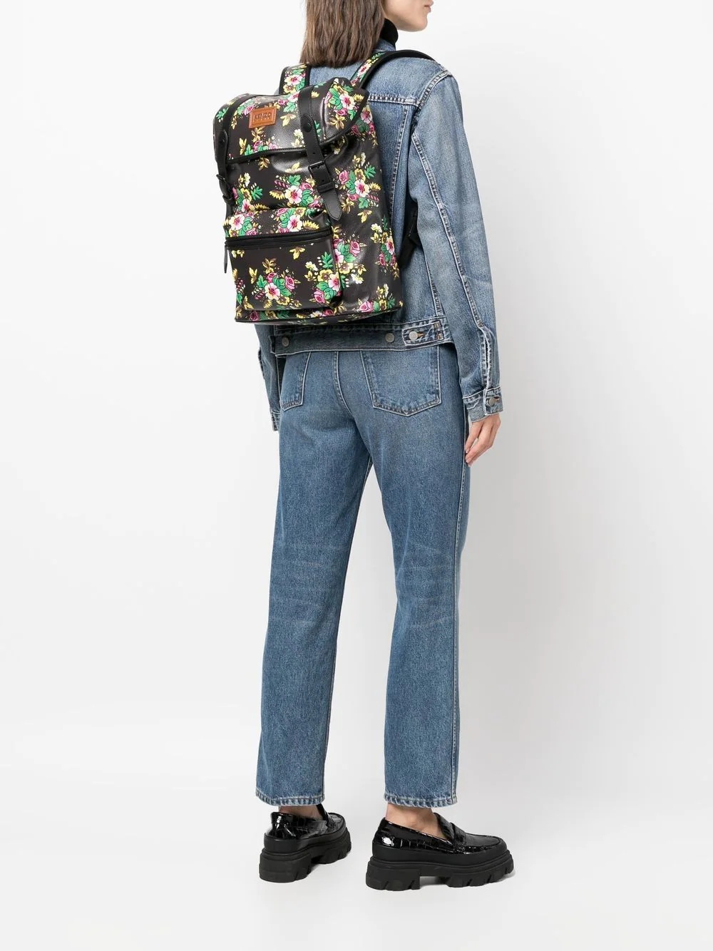 floral foldover backpack - 2