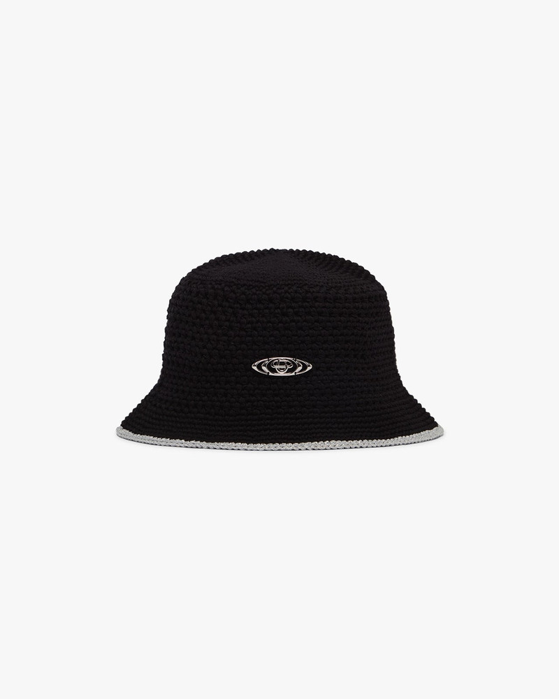 Black Warp Logo Crochet Hat | Casablanca Paris 1
