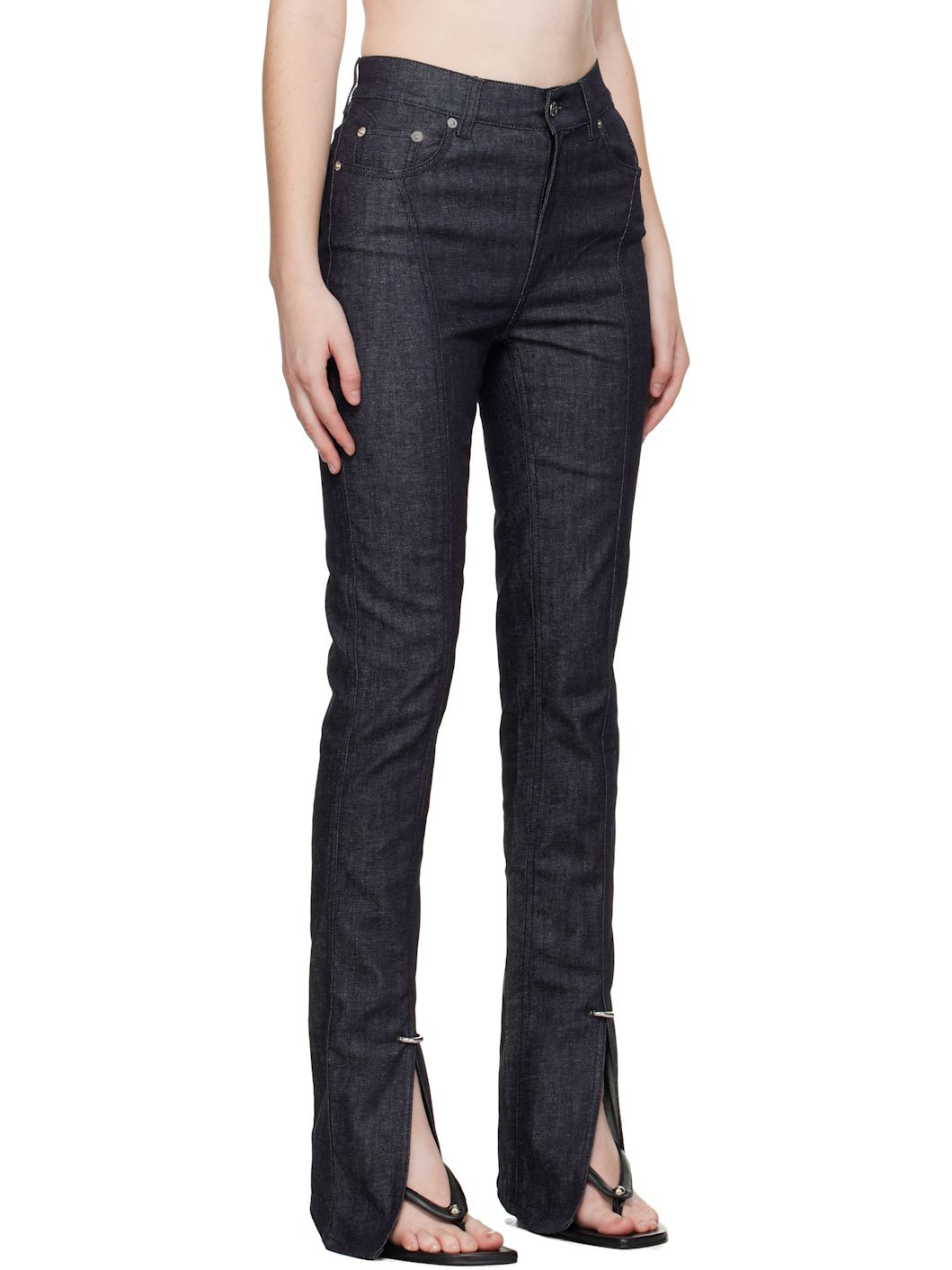 Indigo Paneled Jeans - 2