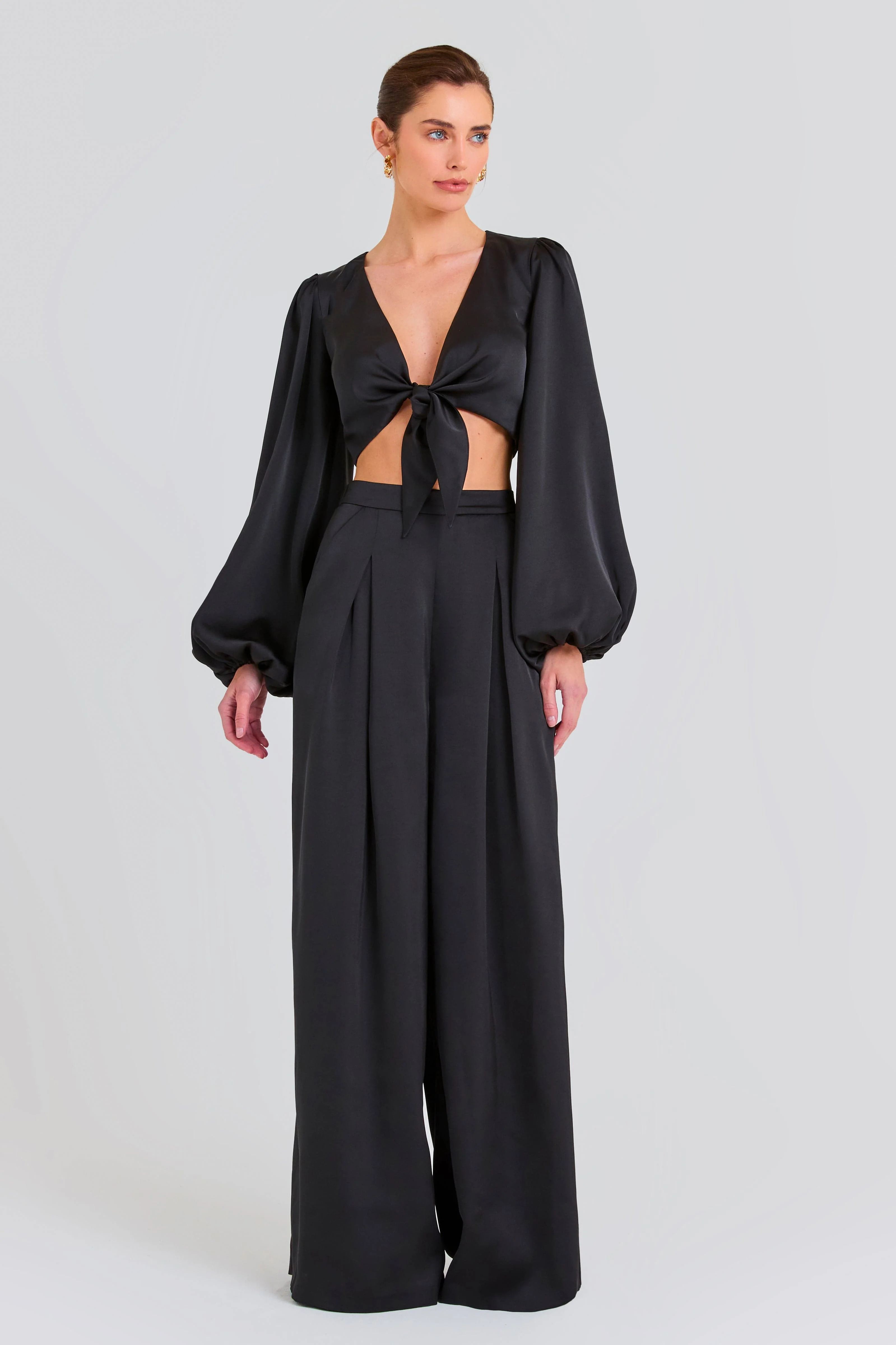 Vicky Black Tie Top - 1