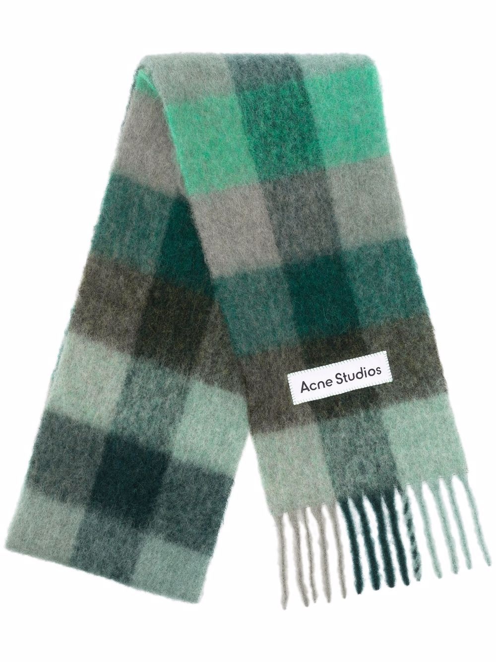 Vally checked knitted scarf - 1