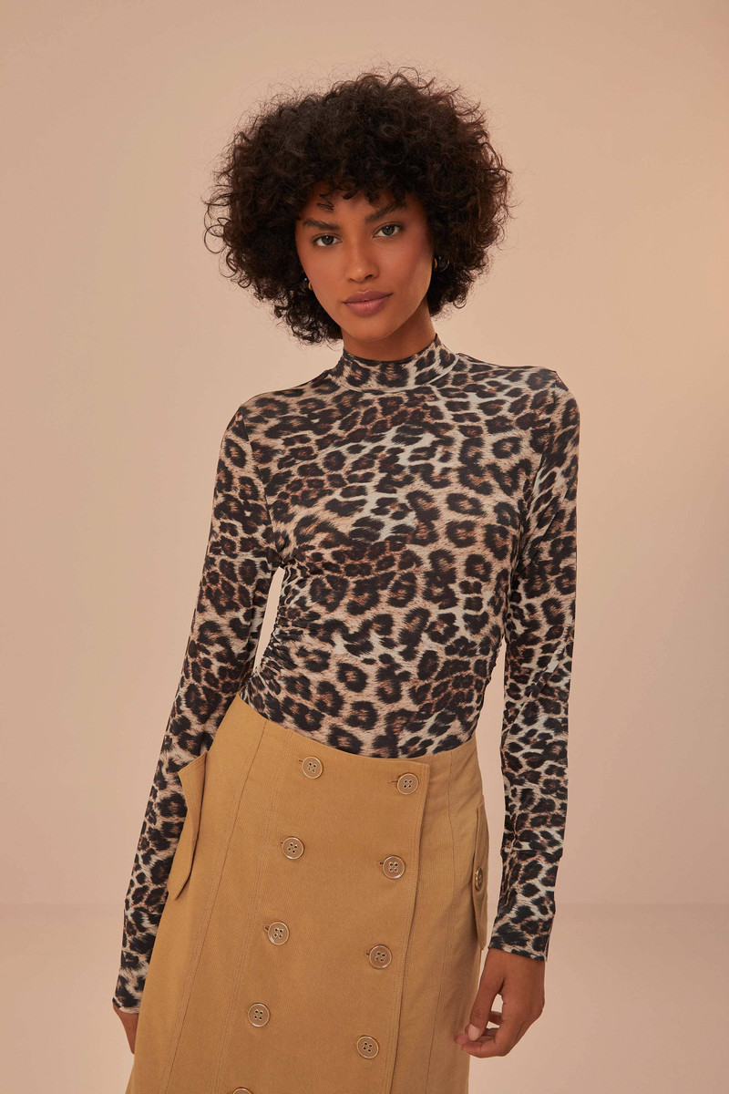 Natural Skin Cream Jersey Blouse 1