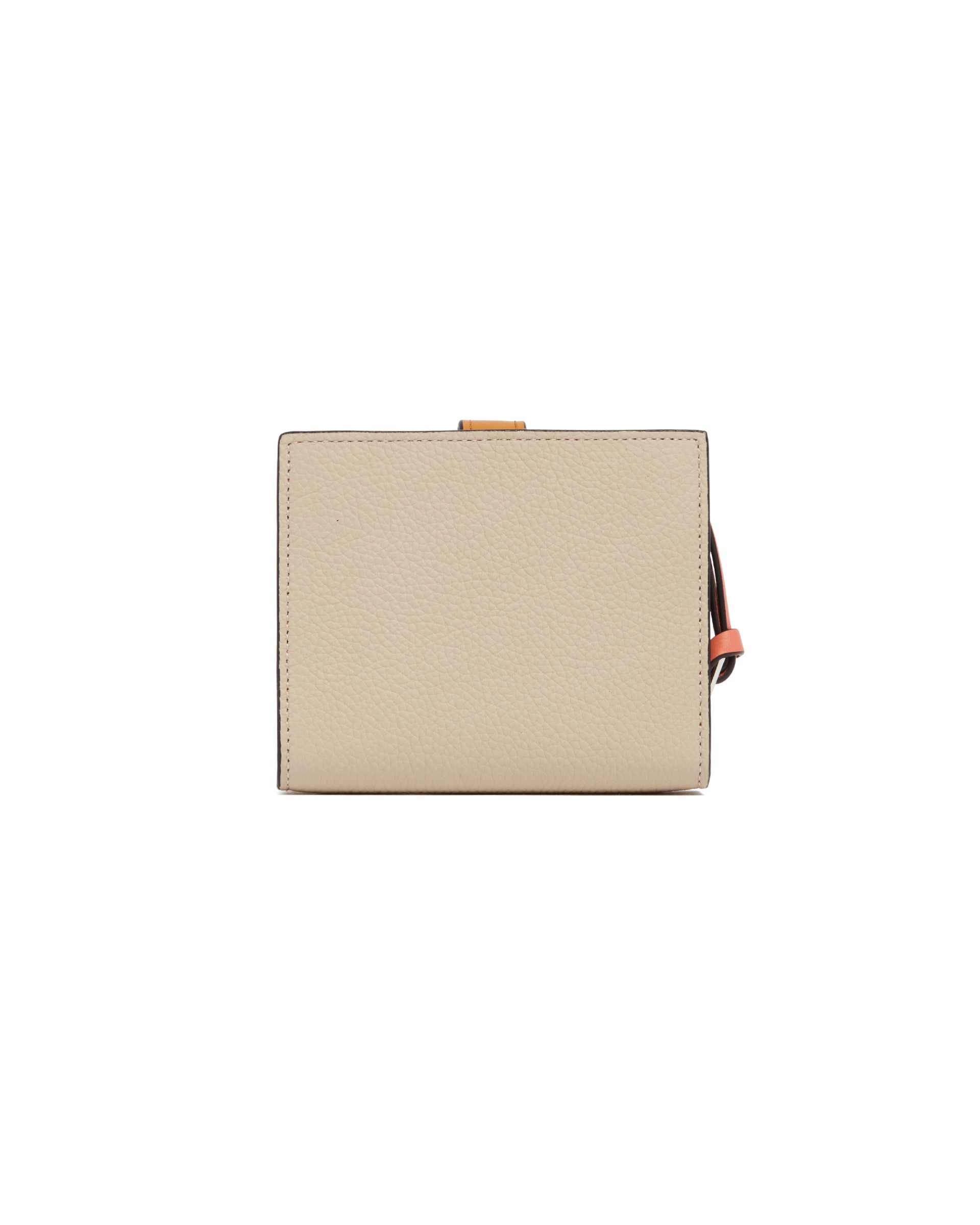 Beige Bifold Wallet with Zip - 5