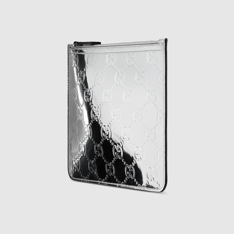 GUCCI Medium pouch with GG outlook