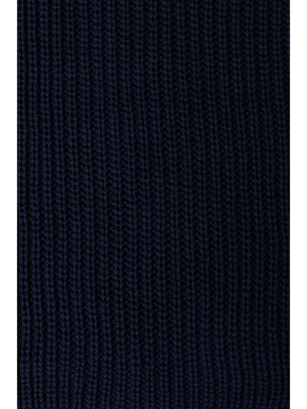 logo-patch knitted scarf - 3