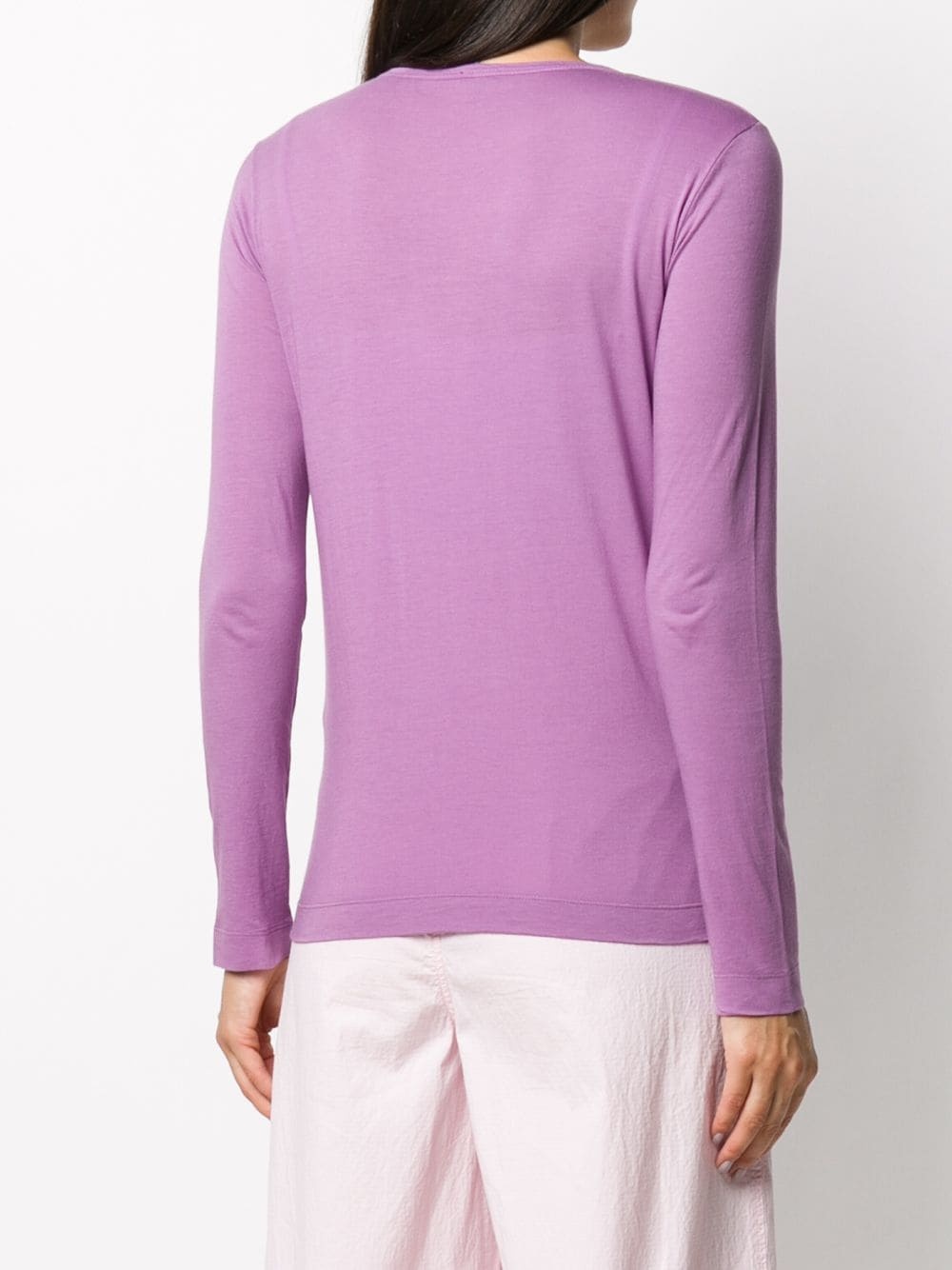 round neck long-sleeve T-shirt - 4