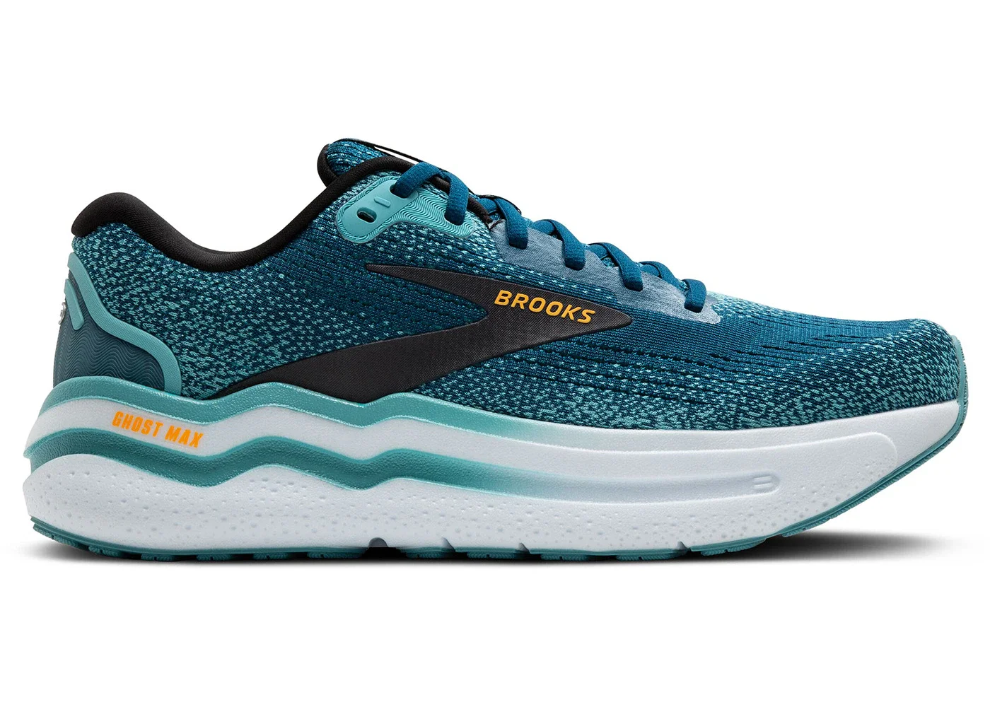 Brooks Ghost Max 2 Moroccan Blue Aqua Orange Pop - 1