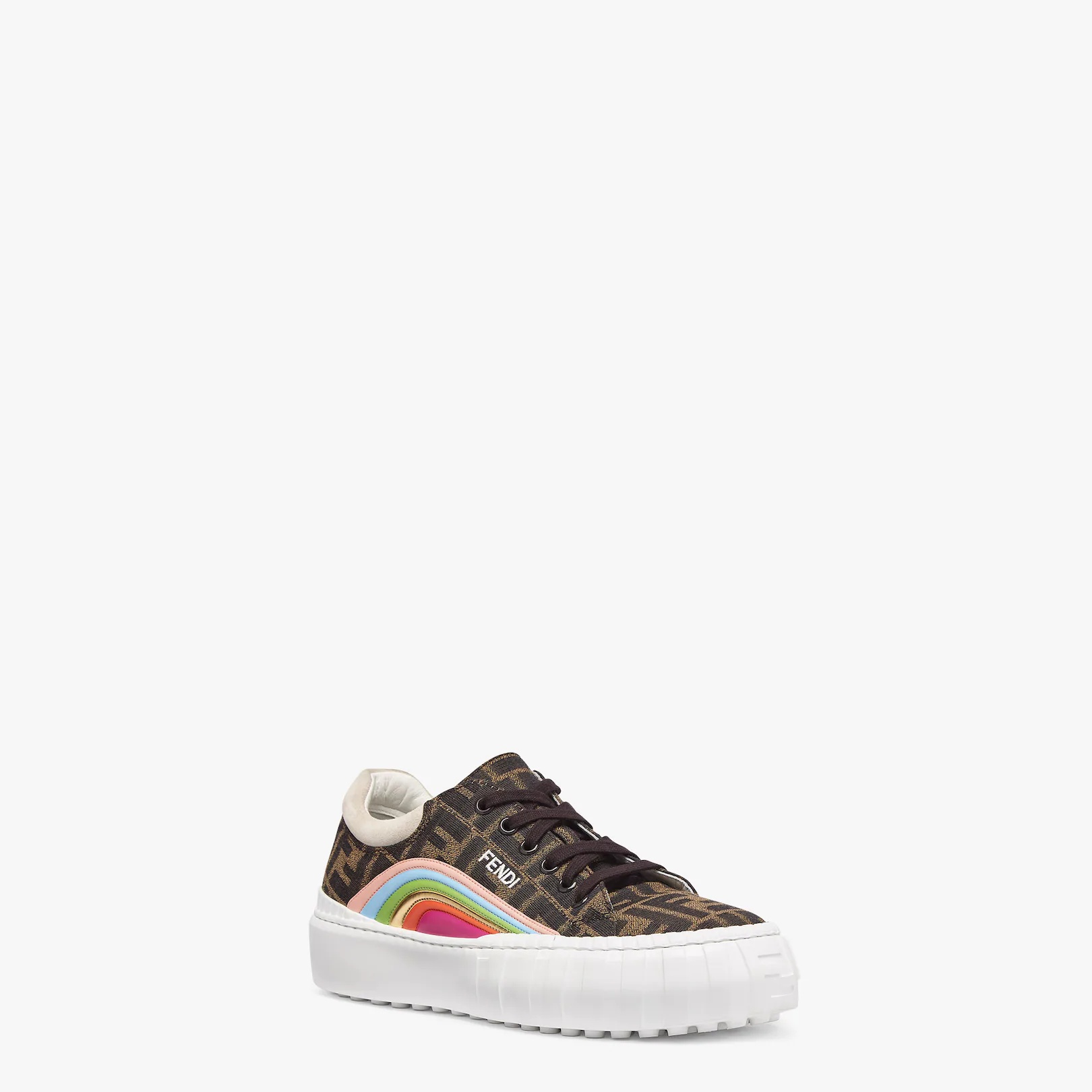 Brown fabric low-tops - 2