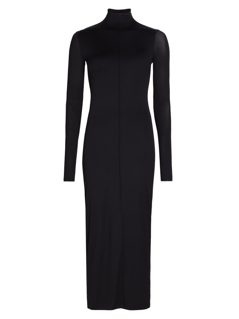 Women's RHW Mock-Turtleneck Maxi Dress - Black 1