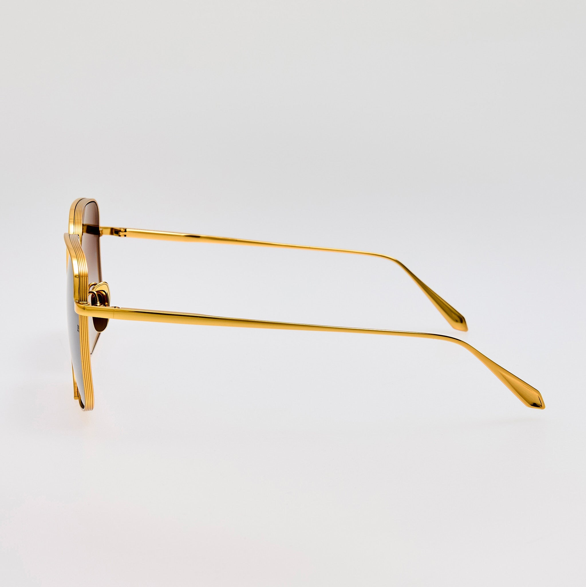 Genevieve Sunglasses in Grey and Gold - 5