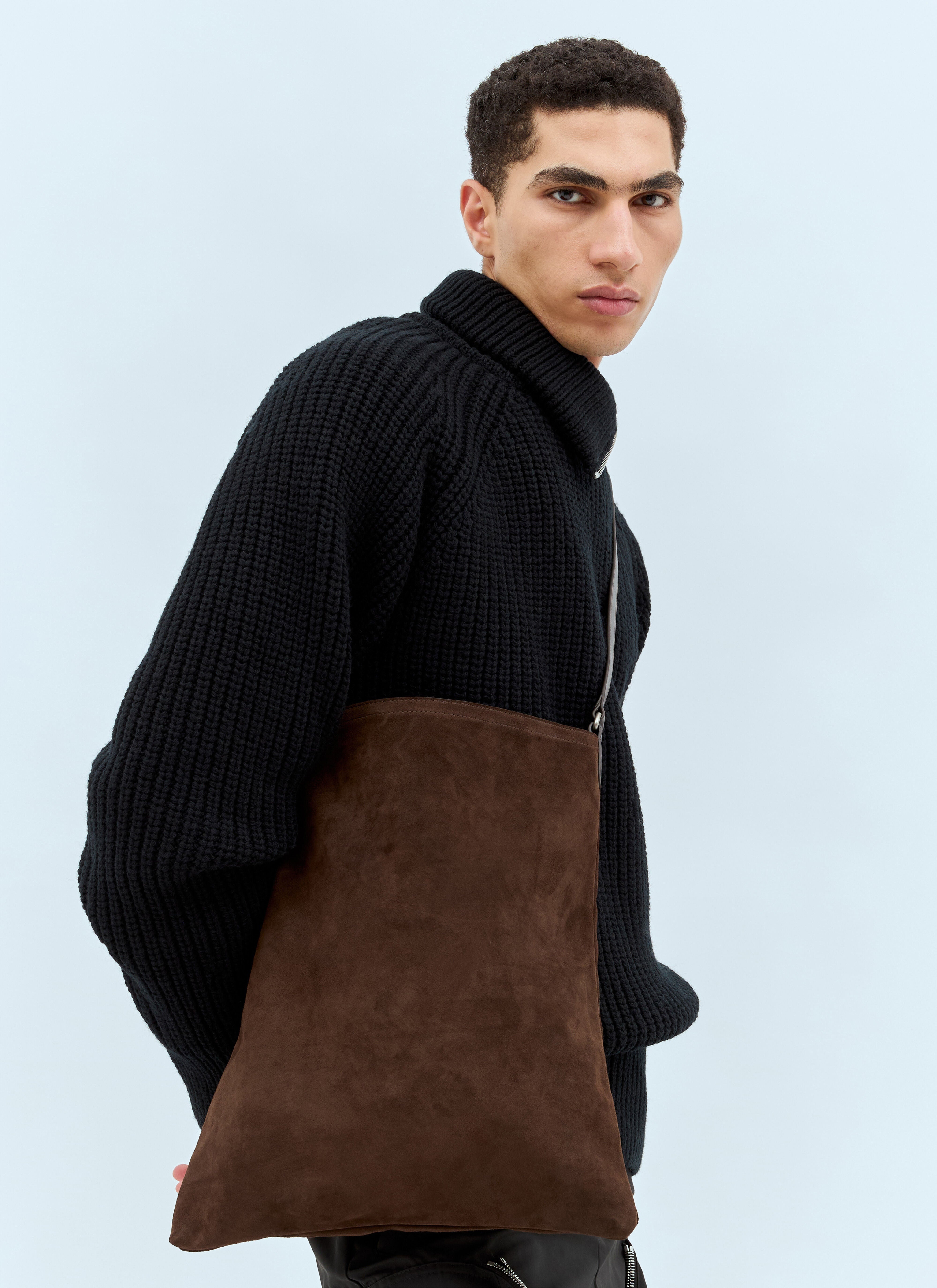 Dries Van Noten Men Suede Tote Bag - 4