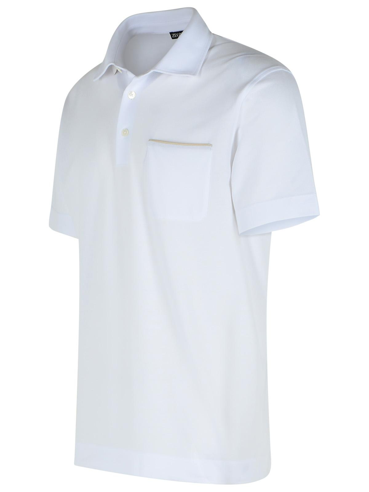 Zegna 'Pure' White Cotton Polo Shirt Men - 2