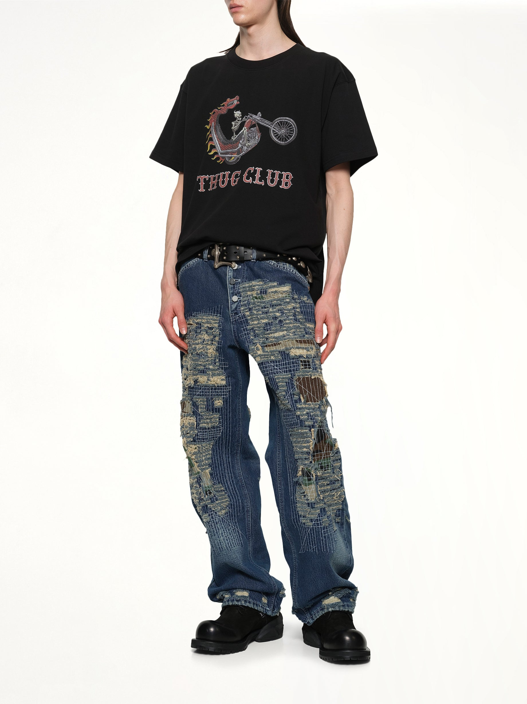Dragon Chopper T-Shirt in Black - 4