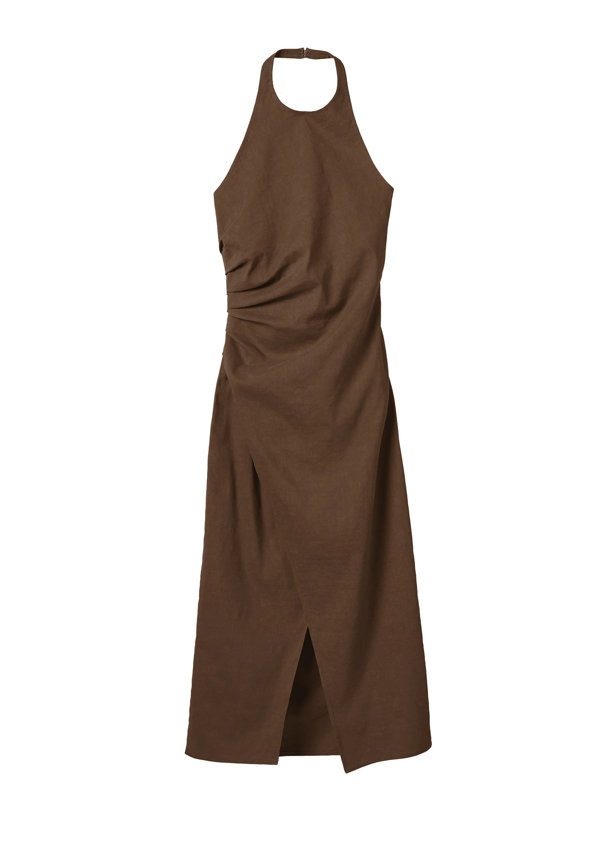Sylvie Linen Midi Halter Dress - 1