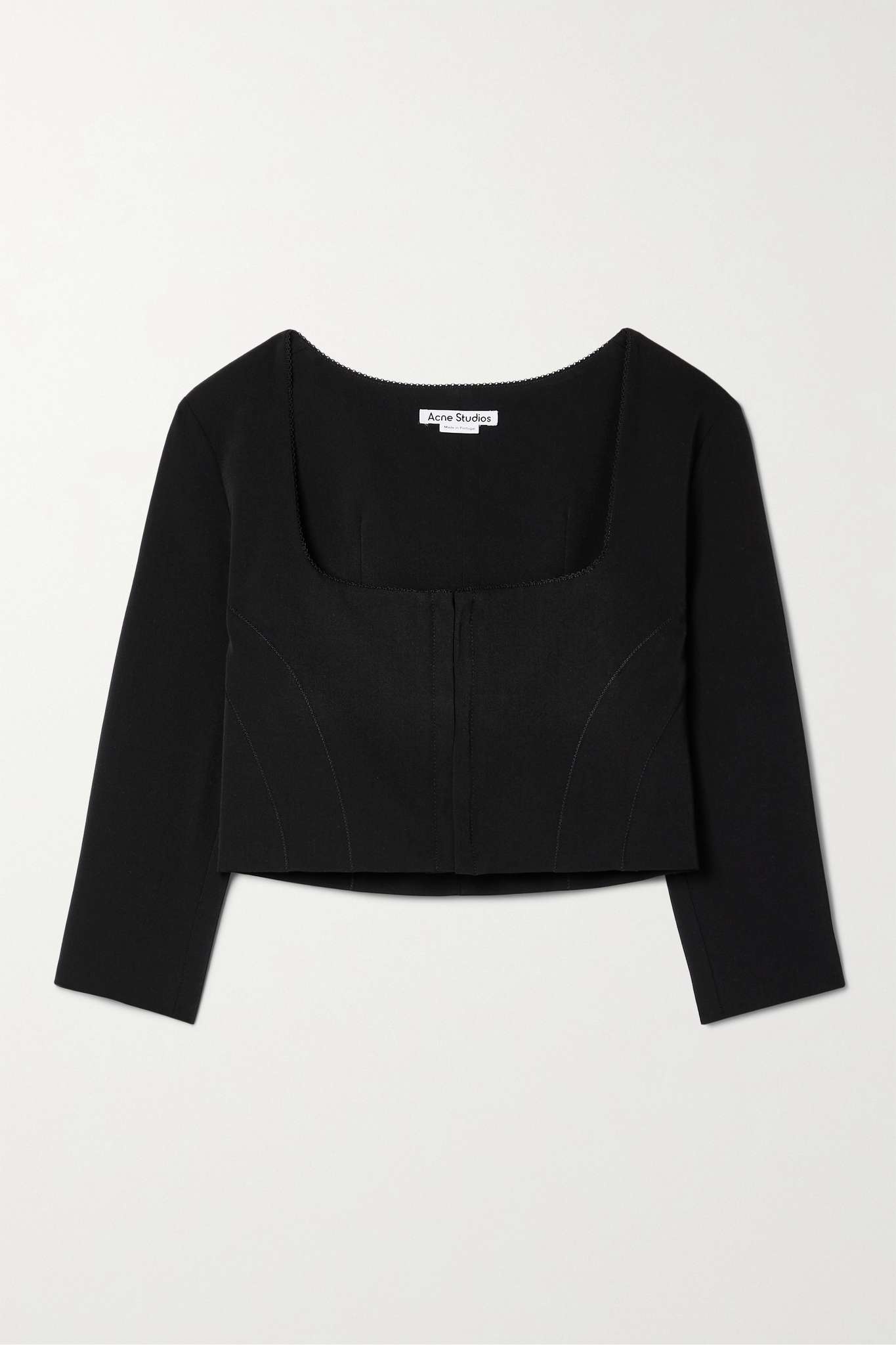 Cropped twill top - 1
