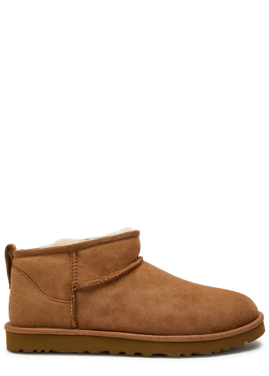 Ugg Classic Ultra Mini Suede Ankle Boots - 1