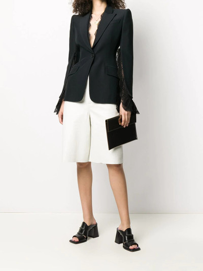 Alexander McQueen lace trim blazer outlook