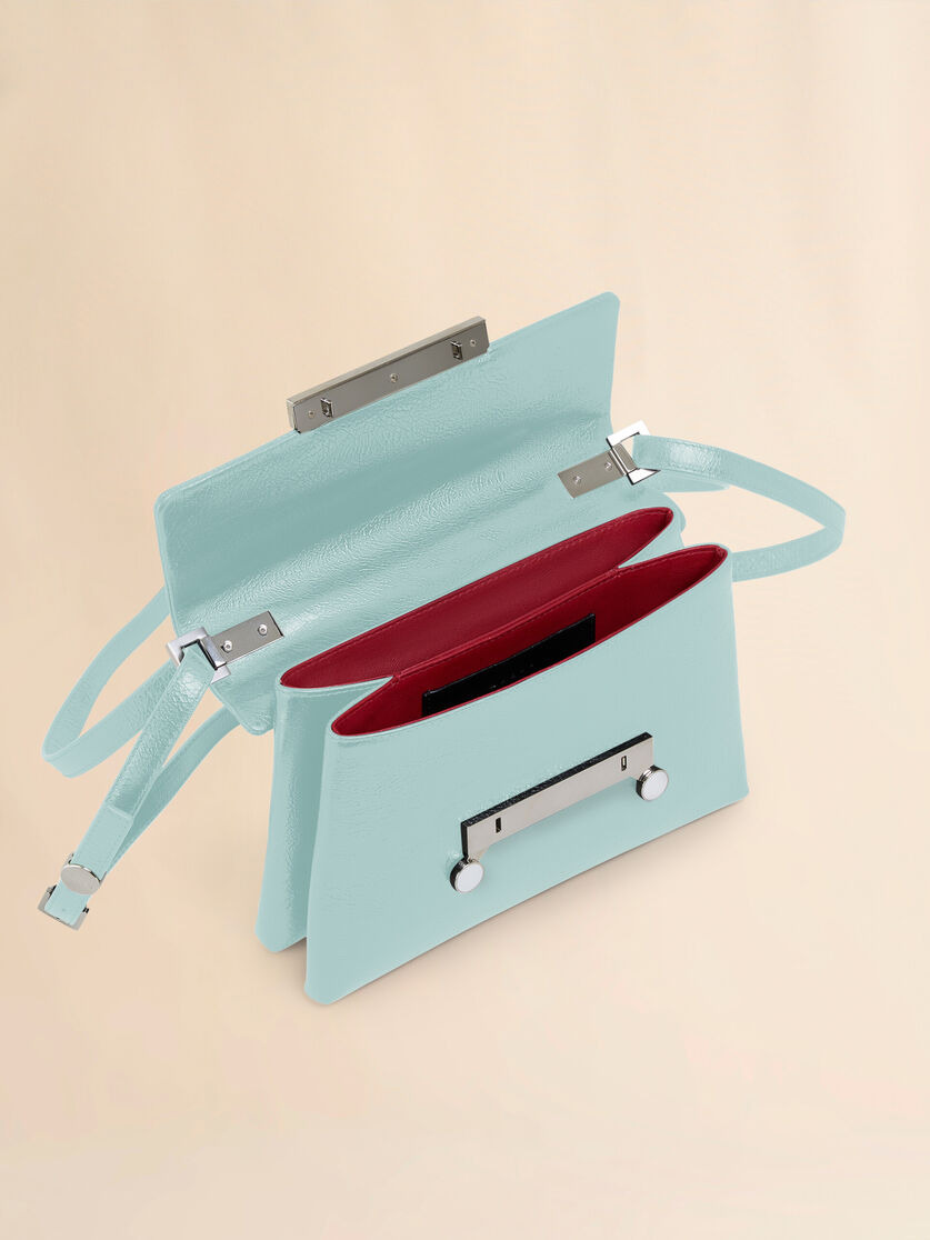 GREEN CRAQUELÉ PATENT LEATHER SMALL ENVELOPE BAG - 3