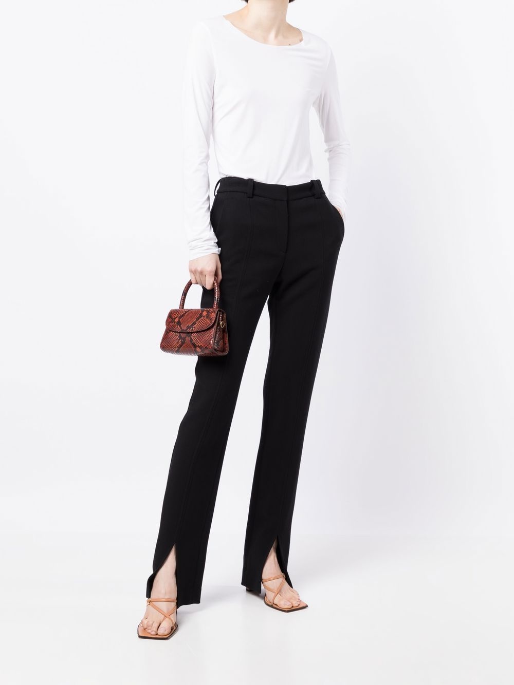 crew neck long-sleeved jumper - 2