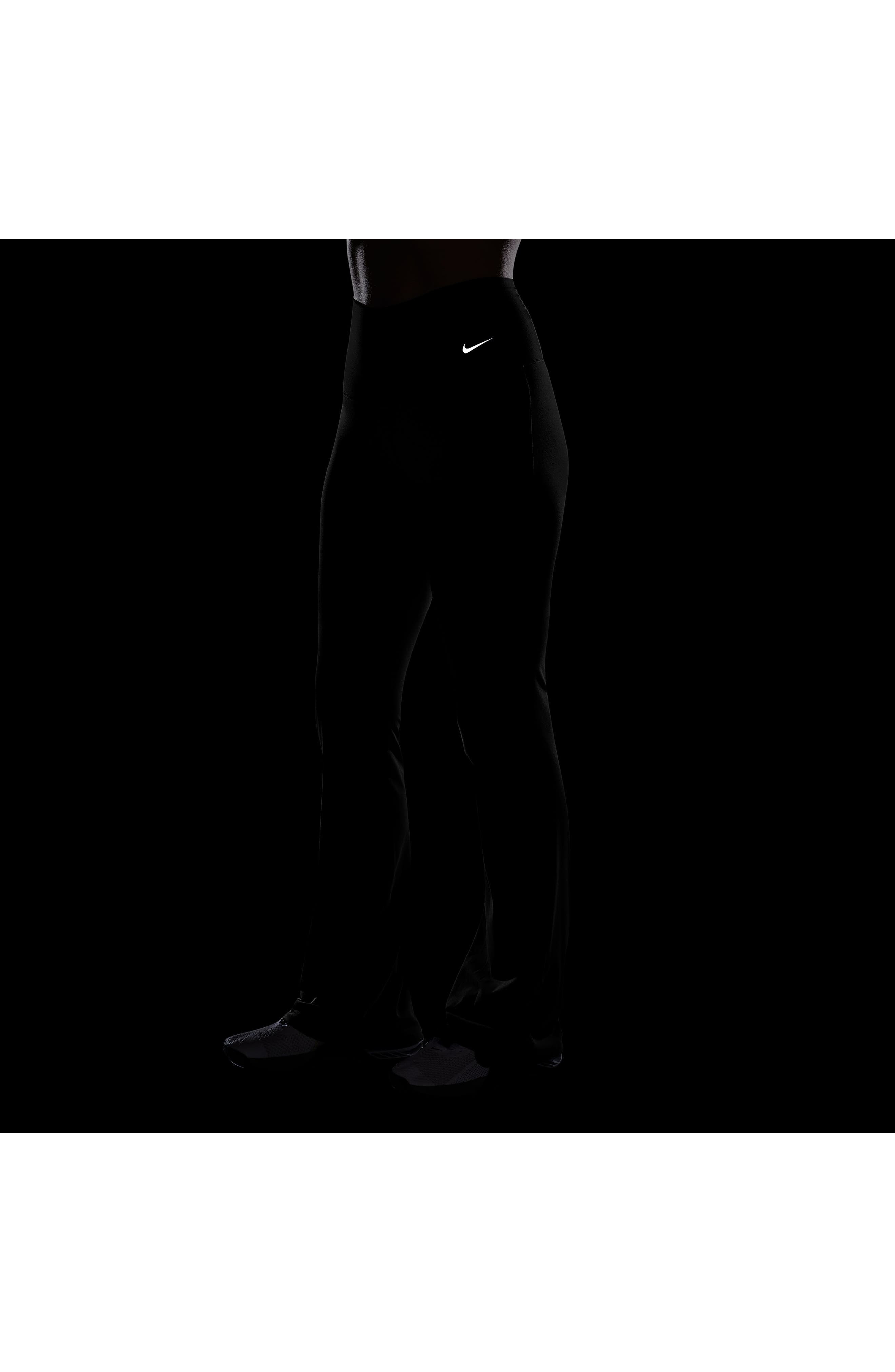 Nike Zenvy High-Waisted Flared Leggings in Black/Black at Nordstrom - 5