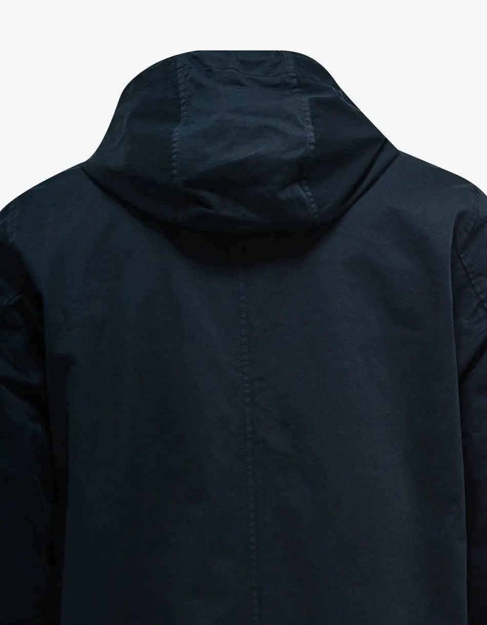 Stone Island Blue Hooded Overshirt - 4