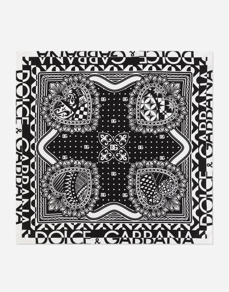 Bandanna-print silk bandanna - 1