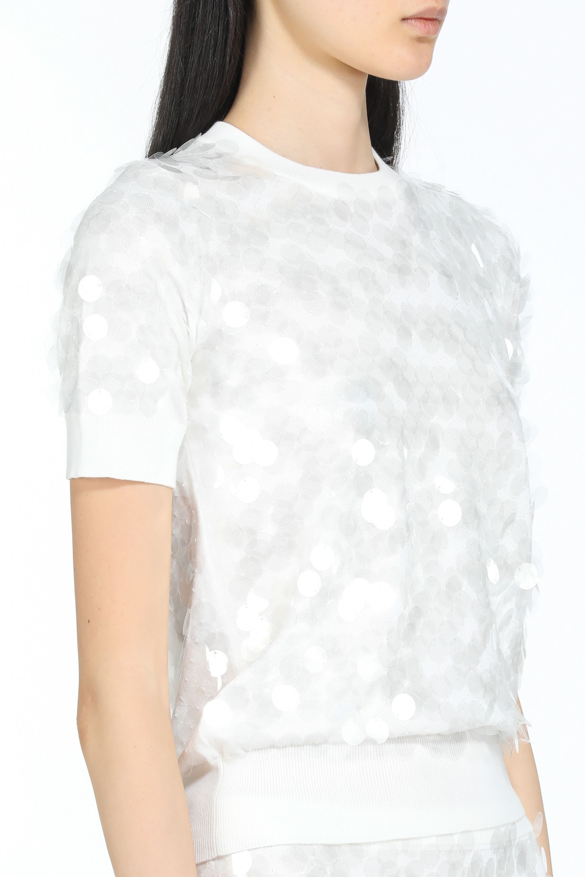 SEQUIN COTTON SWEATER - 5