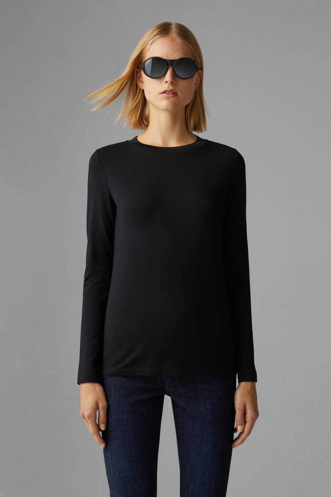 ALEXI LONG-SLEEVE TOP IN BLACK - 2