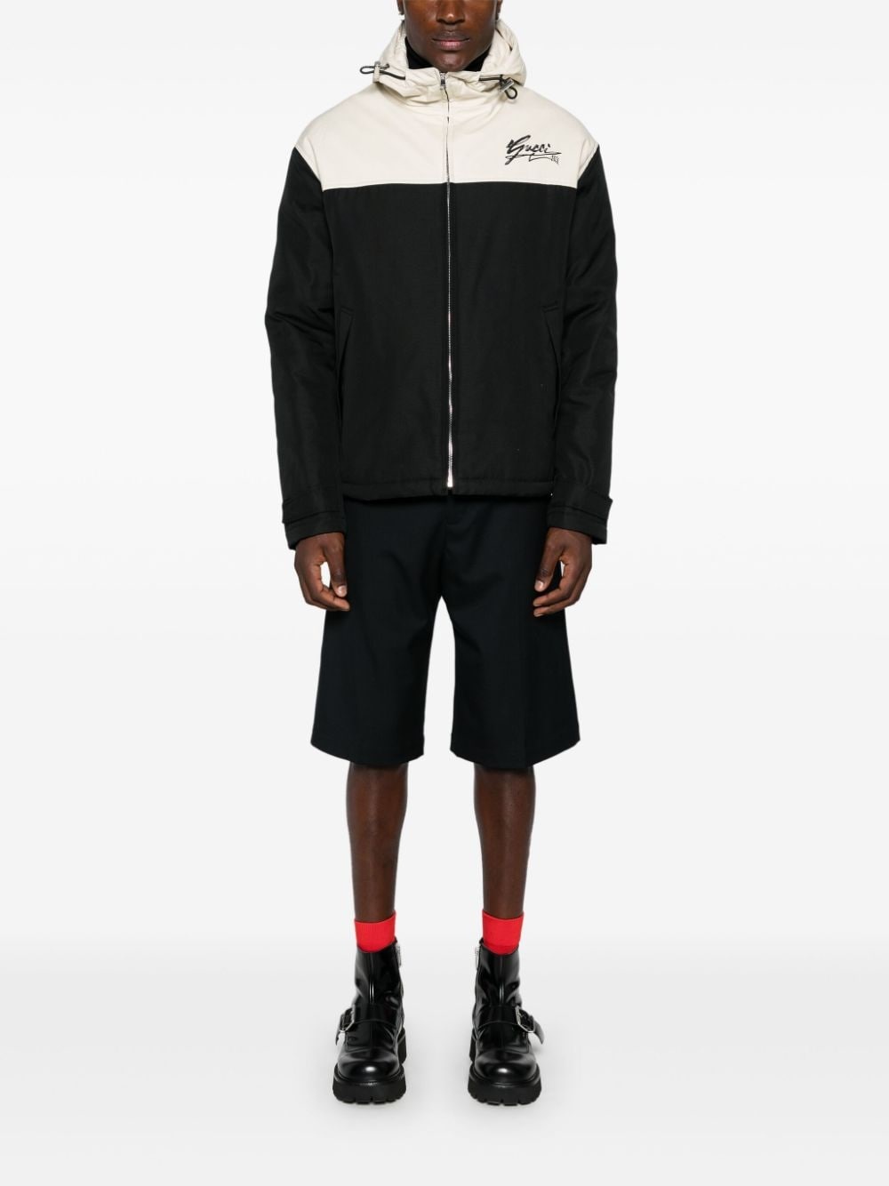 canvas hooded jacket - 2