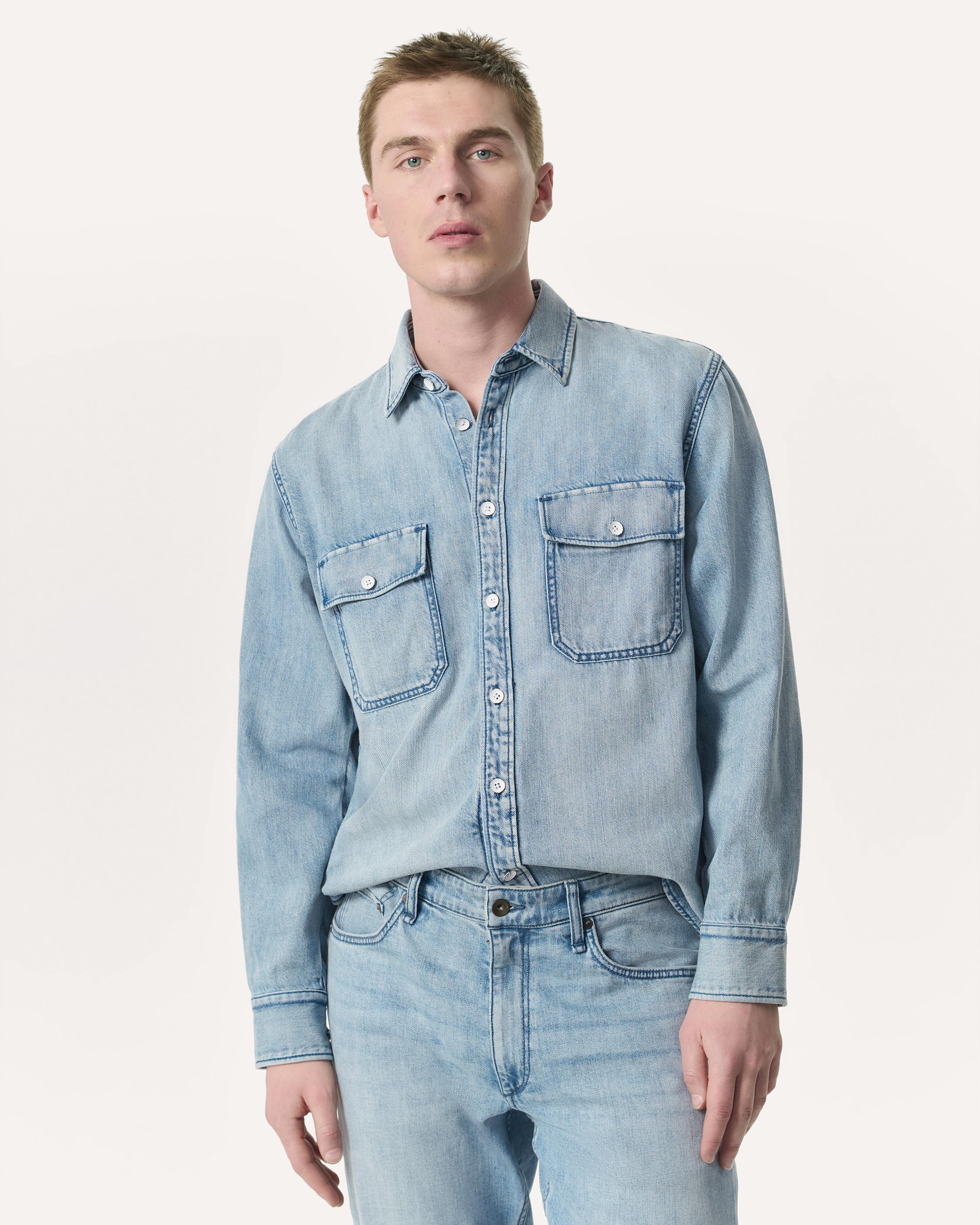 Relaxed Fit Featherweight Denim CPO Overshirt
Featherweight Denim - 2