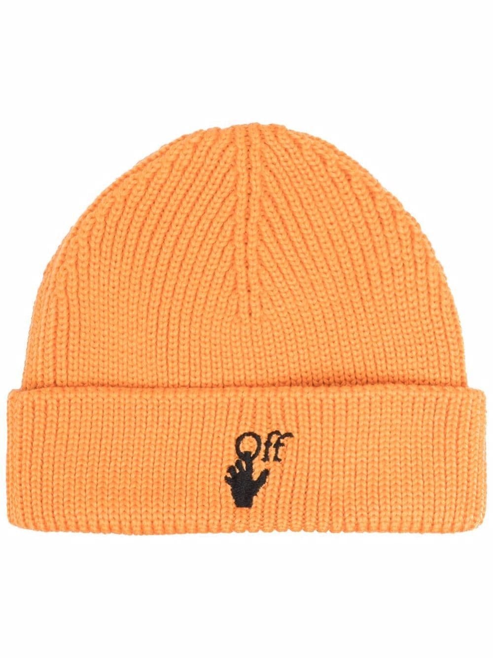 Hand Off ribbed beanie - 1