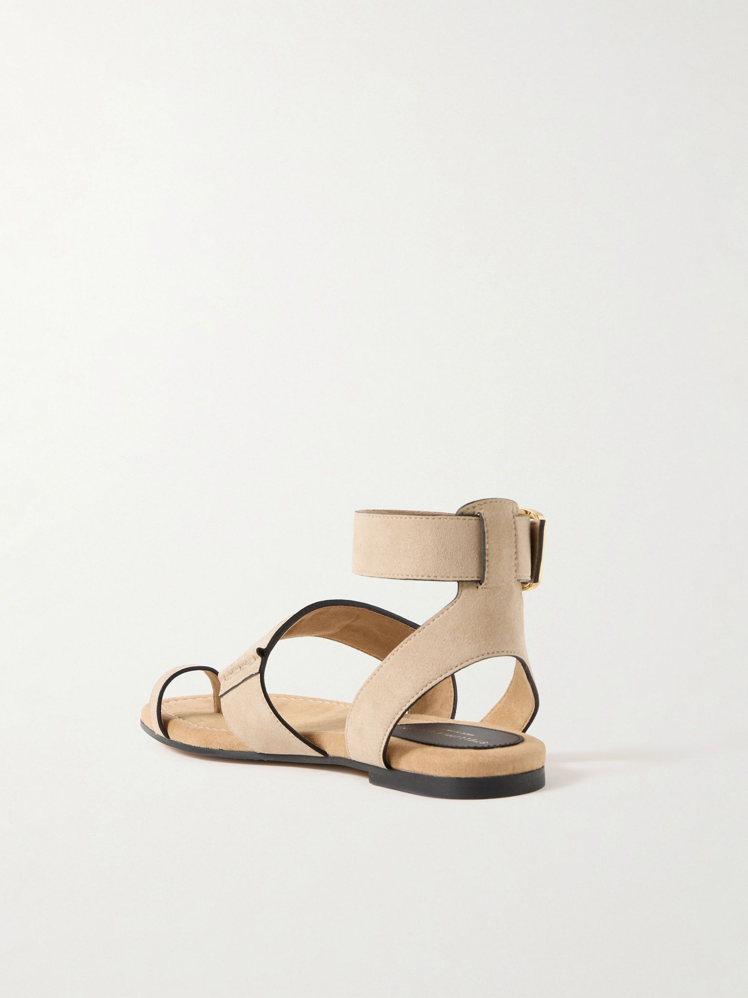 Gaia buckled brushed vegan sandals Beige - 3