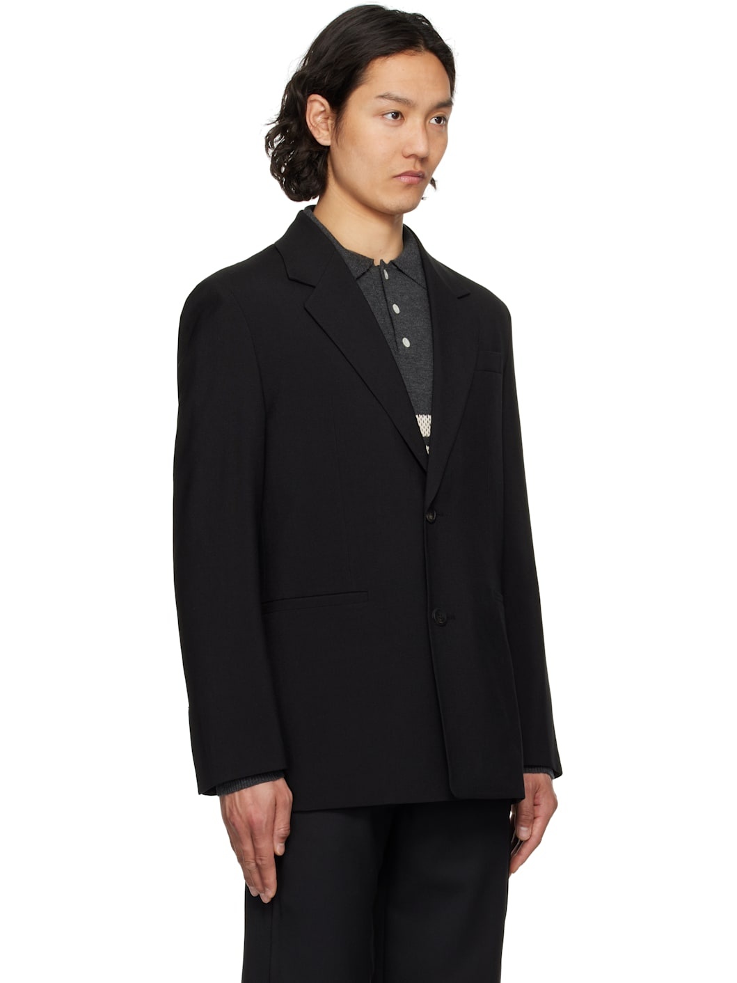 Black Wool Blazer - 2