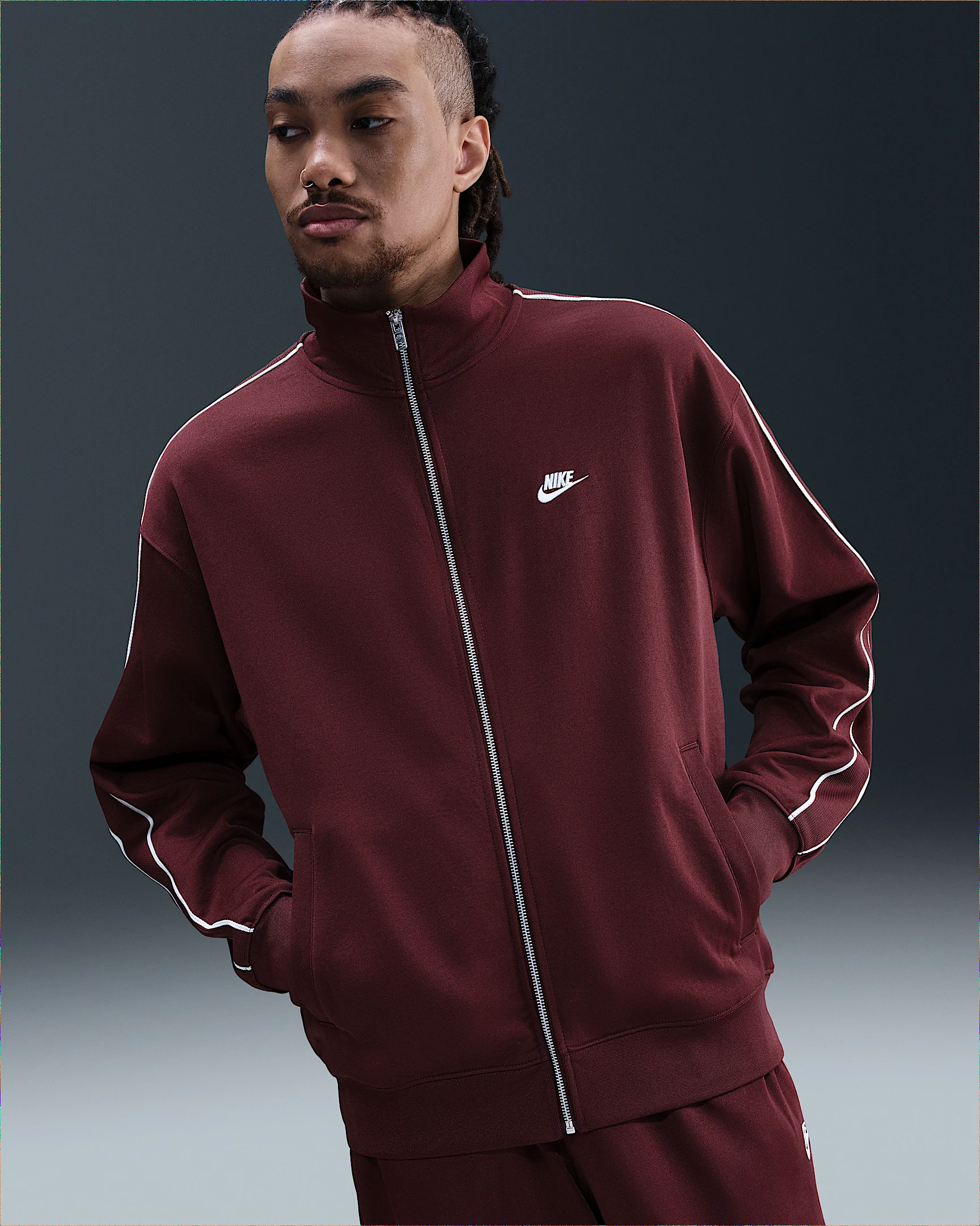 Nike Sportswear Club Men's Oversized Knit Track Jacket - 1