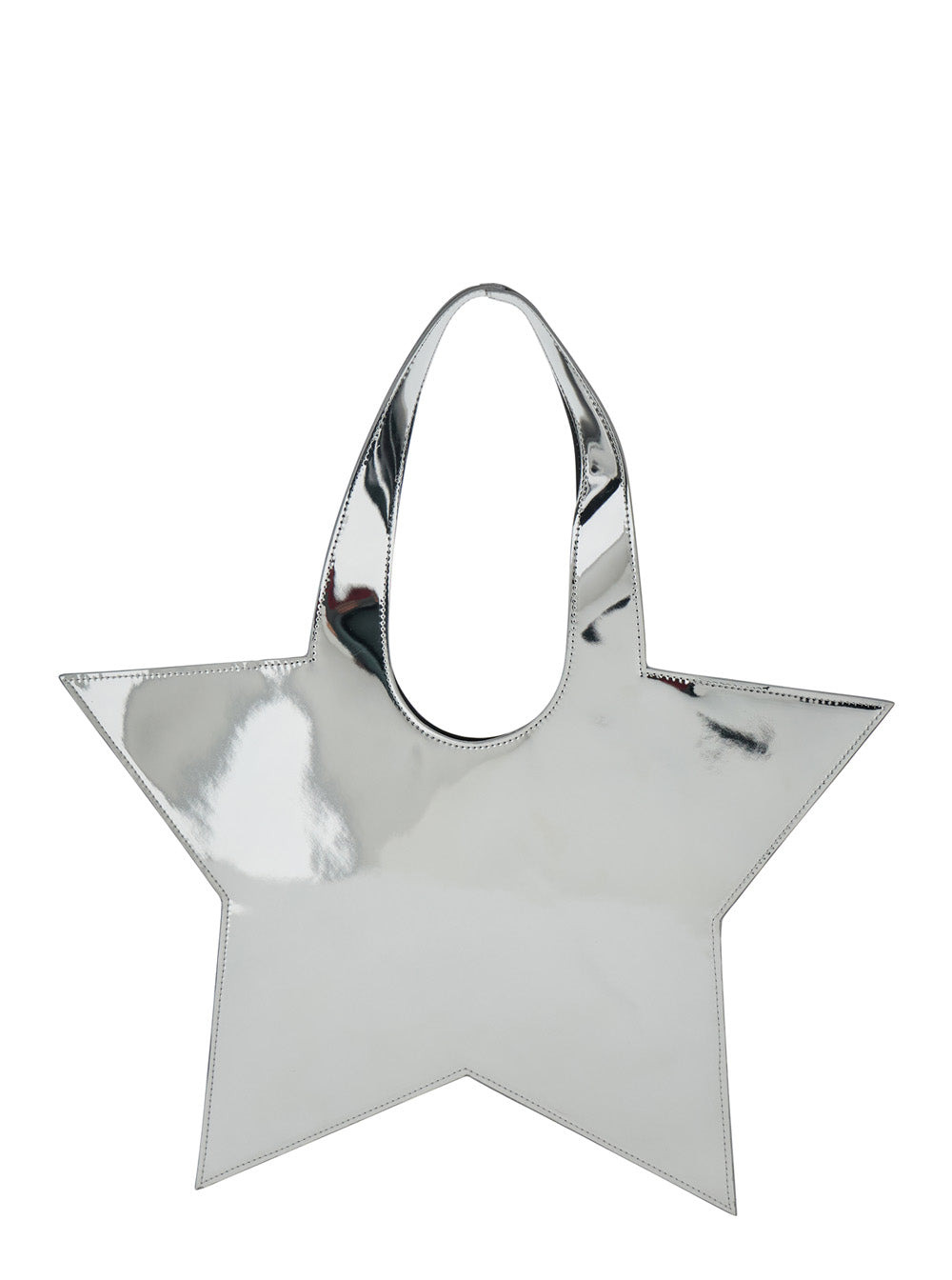 Coperni Women 'Star' Metallic Mini Handbag With Embossed Logo Lettering On The Front And Mirrored Ef - 4