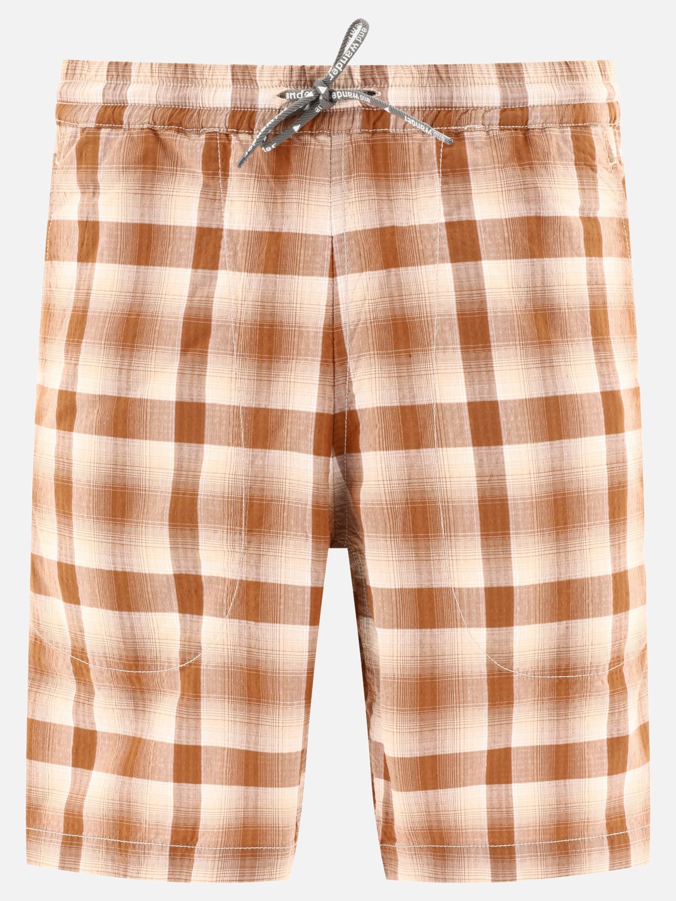 Brown Check Shorts - 1