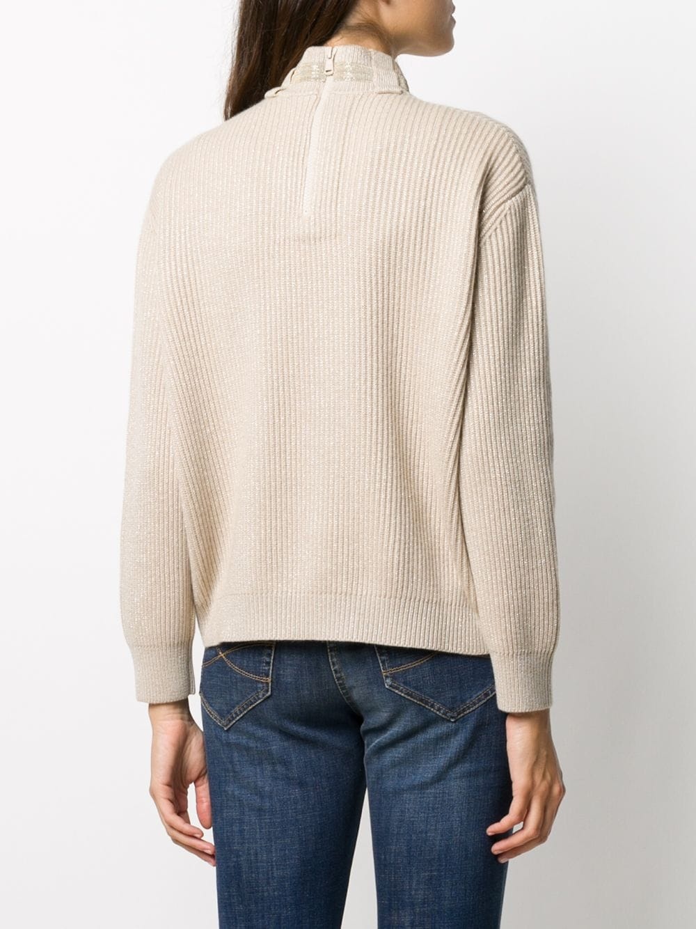 high neck knitted jumper - 4