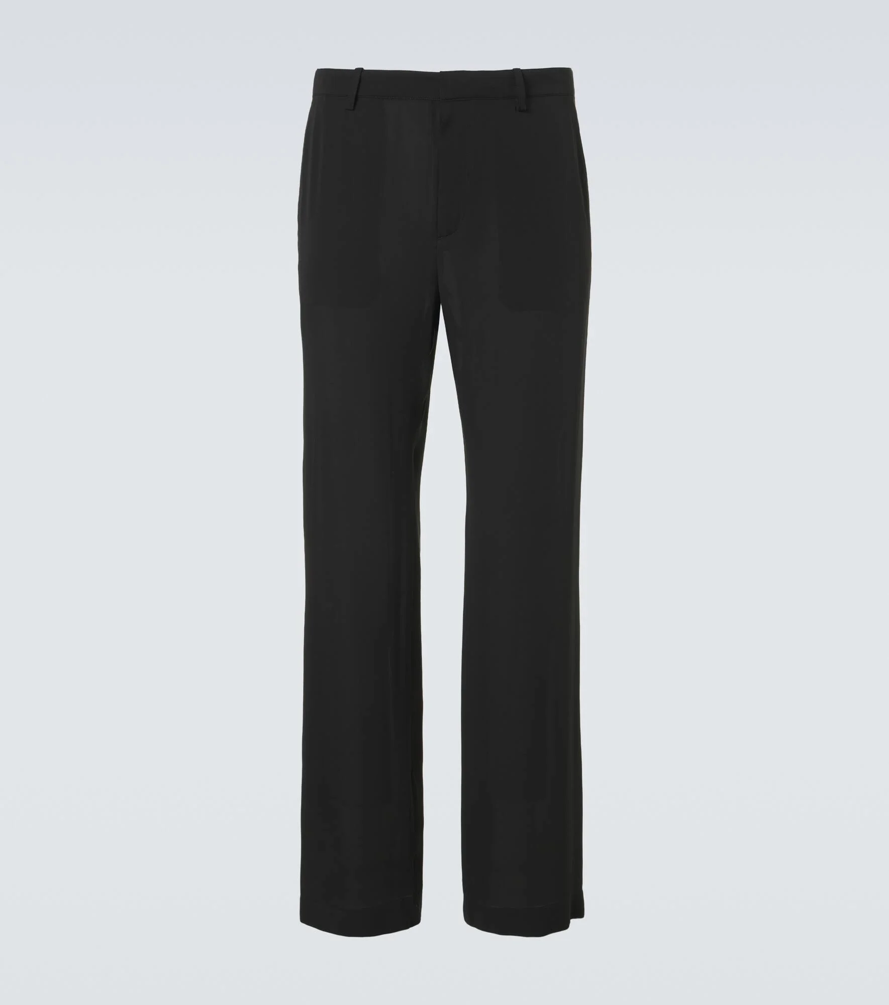 Silk satin georgette wide-leg pants - 1