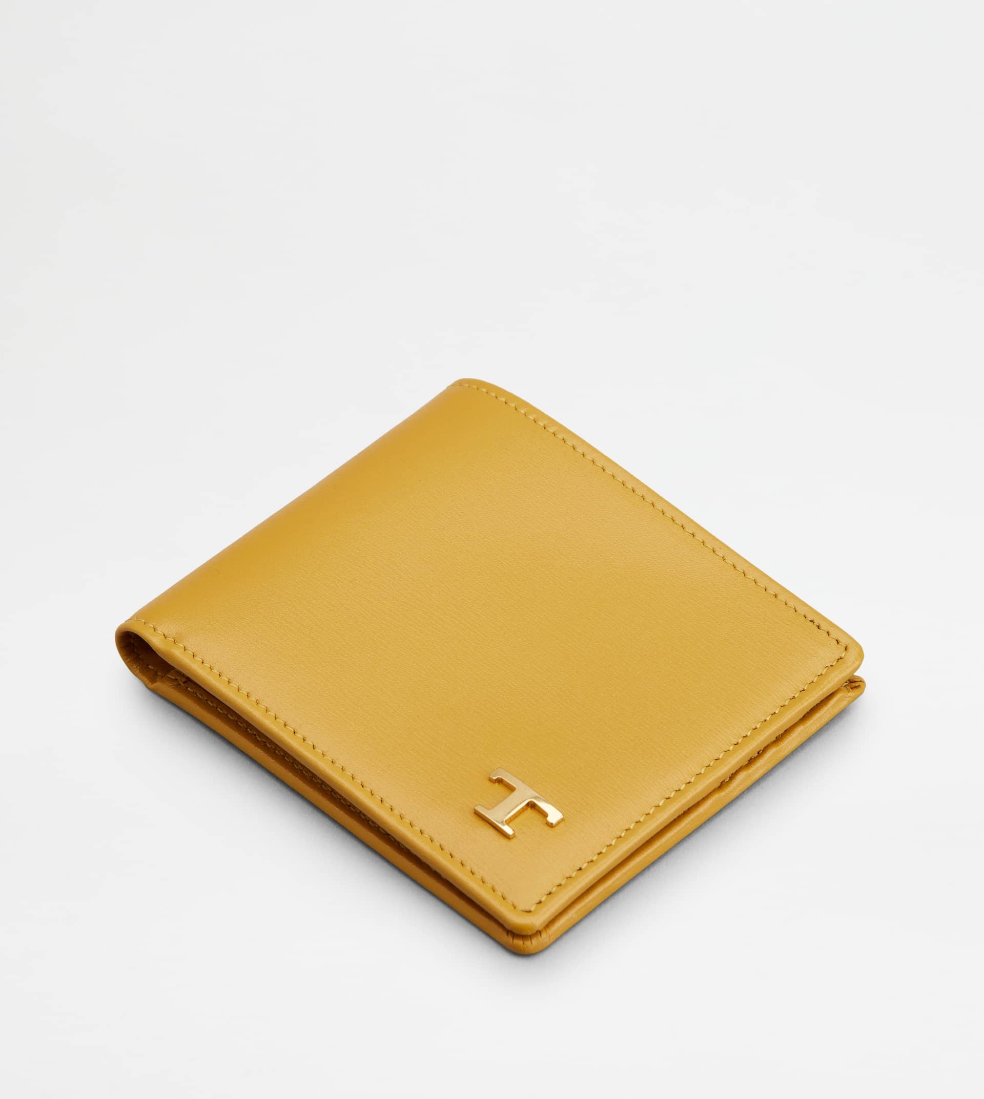 TOD'S WALLET IN LEATHER - YELLOW - 4