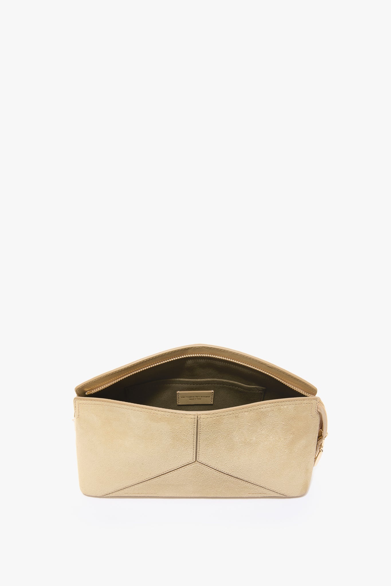 Victoria Clutch Bag In Sand Suede - 6