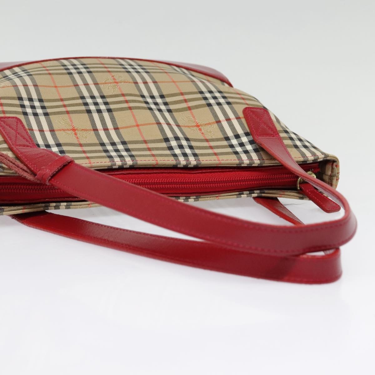 Burberry Nova Check Tote Bag Canvas Leather Beige Gold - 7