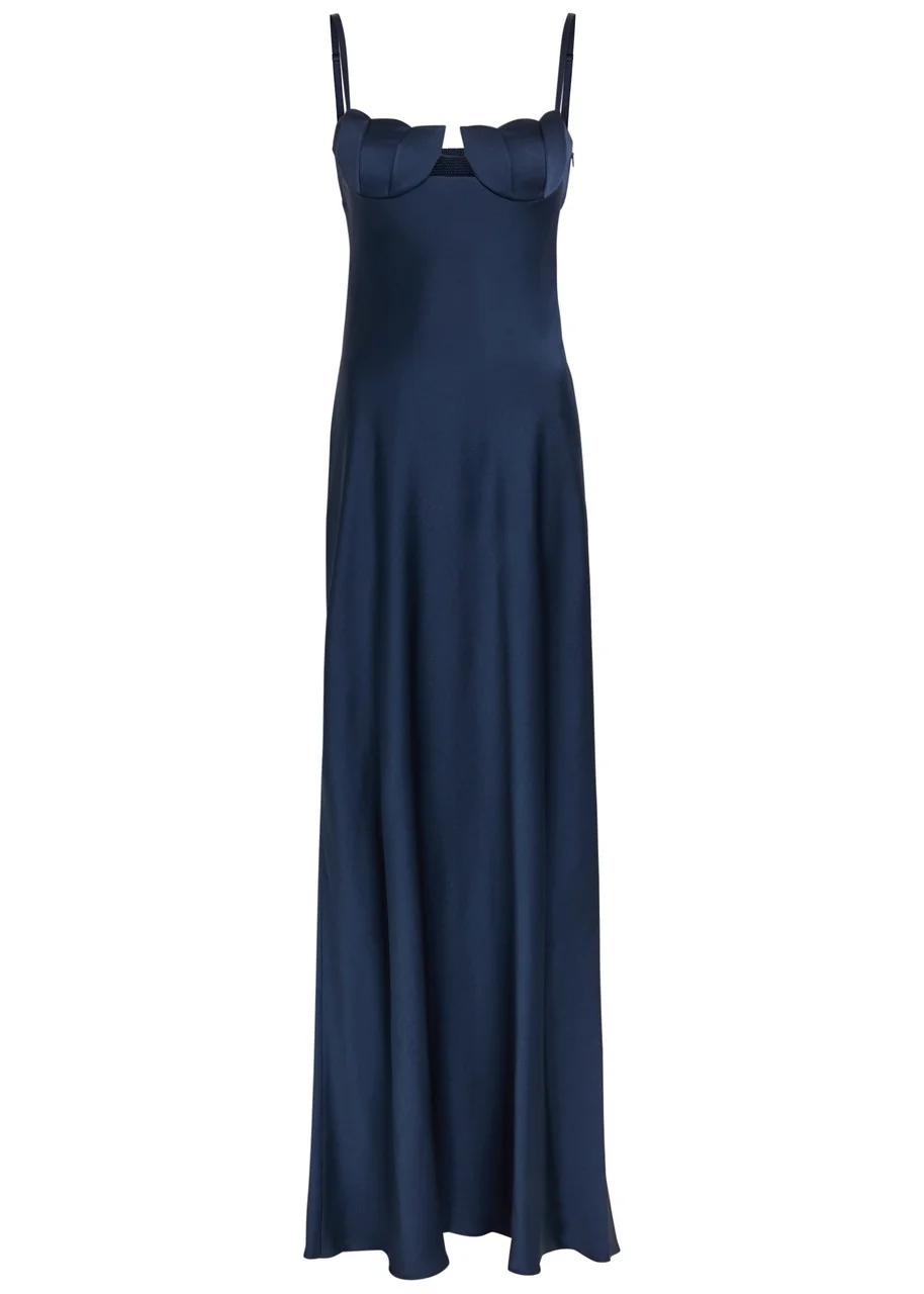 Anna October Tulip Satin-crepe Maxi Dress - 1